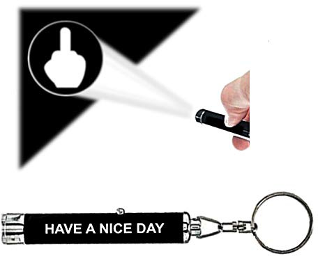 Middle Finger LED Keychain - Shut The Up LED Keychain - Alien LED Keychain, Middle Finger, 5
