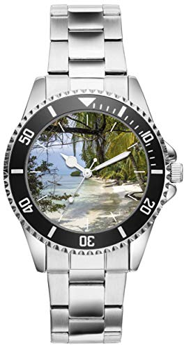 KIESENBERG Uhr - Urlauber Strand Palmen Meer Geschenk Artikel Idee Fan 4383