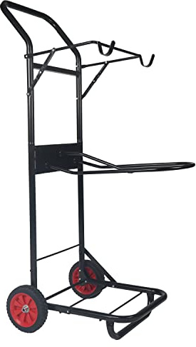 Horka Chariot de selle portable en métal galvanisé à roulettes 1,2 m de haut avec 3 étagères