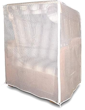 Plane B Schutzhülle Strandkorb Winterfest | 100% wasserdichte Strandkorb Schutzhülle | teiltransparente Strandkorbhülle | Maße: 123cm x 90cm x 163cm x 132cm