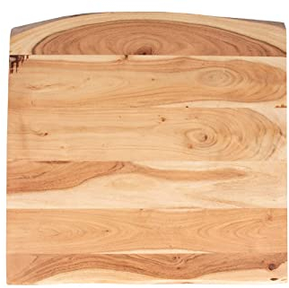 SAM Tischplatte 60x60 cm Emilia, Holzplatte Akazienholz massiv + naturfarben + lackiert, Baumkanten-Platte für Heimwerker, Arbeitsplatten, Tische & Fensterbretter