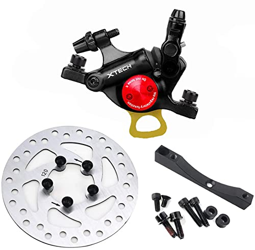 HORO.ES Kit pince hydraulique XTECH Zoom + disque 120 mm + support + vis Xiaomi Scooter M365/PRO (Kit N-noir)