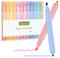 Dacono Dual Tips Textmarker, 12 Pcs Ästhetische Textmarker Assorted Farben Pastell Set, keine Bleed Square Textmarker Marker Stifte für Journal Planer Notizen Schule Bürobedarf