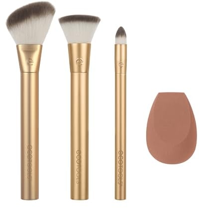 ECOTOOLS PRECIOUS METALS SET 5 BROCHAS + ESPONJA