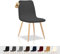 FIGOOO Stuhlhussen 6er Set Strech Stuhlhussen Skandinavisch Universal Abnehmbar Waschbar Schonbezüge Stuhlbezug für Küchenstühle Hotel Bankett(Dunkelgrau,6pcs)