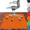 NOVA FORMA Bodenschutzmatte Chroma für Hartböden - farbige Bürostuhlunterlage aus robustem, rutschfestem BPA-freiem PE-Kunststoff - schützt vor Kratzern & Abnutzung - 90x120 cm Orange