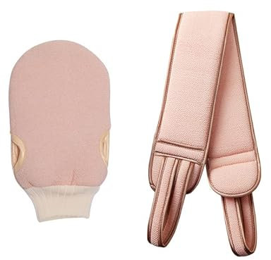 HUFFA 3 pièces Corps Nettoyage Gant de Toilette Brosse Douce Maison hôtel Salle de Bain Douche Boule Dos épurateur Ceinture exfoliant Peau Serviette Gants de Bain (Color : EN1013-4)