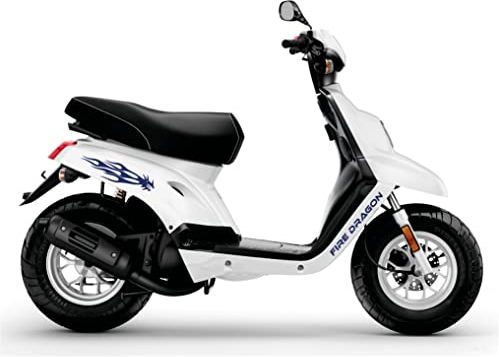 DualColorStampe Aufkleber kompatibel mit Yamaha BOOSTER MBK Deezer FIRE DRAGON DX-SX Zubehör Sticker Motorrad Farbe wählbar COD.M0284 (blau 49)