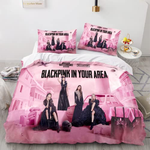 ORTIZE Mädchengruppe bettwäsche 135x200 Sängerin Bettbezug Set Kinderbettwäsche Mit 1 Kissenbezüge 80 x 80,#14,3D-Digitaldruck Mikrofaser,Weich Flauschige Duvet Cover Mit Kissenbezug