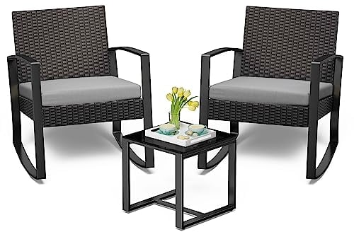 Bealife Gartenmöbel Set, Lounge Set Balkon 2 Personen,Balkonmöbel Kleiner Balkon Outdoor, Veranden, Innenhöfe, Terrassen, Balkone, Poolränder