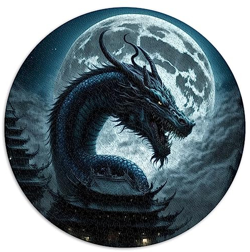 Puzzles für Drachen, 1000 Teile, rundes Puzzle, Kunstwerk von (67,5 x 67,5), 1000 Teile