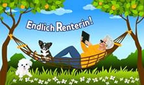 Fahne Flagge Endlich Rentnerin Hängematte Ruhestand - 90x150 cm Fahnen Rentner