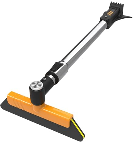 Kasmole Auto-Schneebesen und Eiskratzer | 360 Grad drehbare Auto-Schneebürste mit Eiskratzer Ausziehbares Auto-Schneeräumwerkzeug Windschutzscheiben-Schneebesen - für Auto, SUV, LKW