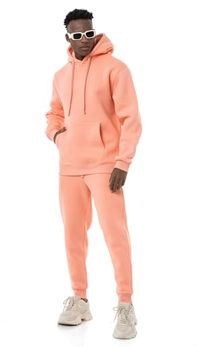 Redbridge Ensemble de jogging élégant pour homme - Sweat à capuche et pantalon de jogging de qualité supérieure - Coupe ample, Rose, XL