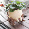 UMESONG Smily Face Pot de fleurs mignon en résine pour plantes d'intérieur et d'extérieur avec trou de drainage