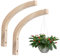 Bhoulandi Wooden Hanging Plant Hooks, Pack of 2 Wall Mounted Hooks for Indoor Plants and Flowers