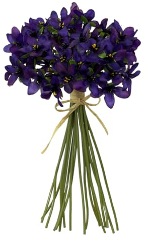 Künstlicher Veilchenbund ca. 24cm LILA. 18x Veilchen Kunstpflanze Kunstblume Blumenstrauß Dekoration für Frühling