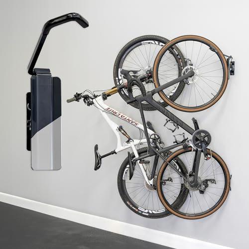 StoreYourBoard 2-Bike Swivel Rack – Wall Mounted Garage Bike Storage, Vertical Hanger with 120° Swing Design & Stopper, Space-Saving Indoor Wall Mount – Fits Kids Bikes, BMX & More – Deep Water