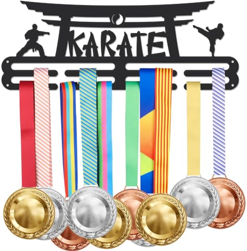 SUPERDANT Gancio per Medaglie di Karate Porta Medaglie di Karate Ganci per Medaglie Personalizzati per Karateka Montaggio A Parete Gancio per Nastro in Ferro Espositore Decor Premi Porta Nastri