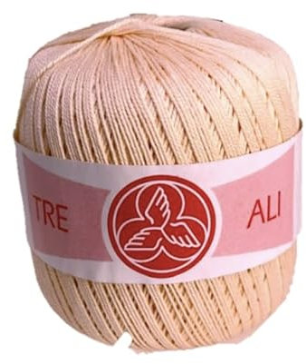 Tre Ali Cucirni Tre stelle – 100% Puro Cotone – 50 Gr – Titolo 8 - Cotone per uncinetto (202)