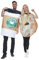 EraSpooky Coffee Cup and Bagels Bread Costume Food Drink Suit Halloween Party Adult Couple Fancy Dress