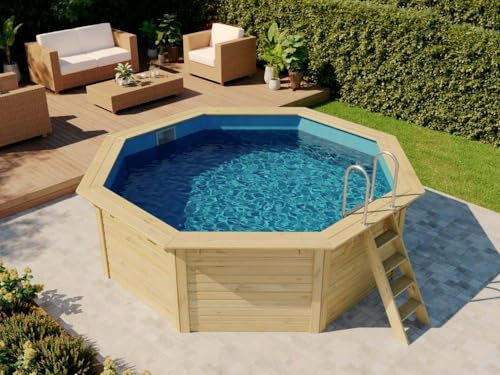Holzpool Modell X1 Pool aus Holz, Natur