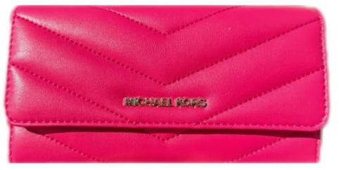 Michael Kors – Portefeuille pour femme, collection de voyage, portefeuille à trois volets pour femme (rose électrique), Rose électrique, one size, Trois volets