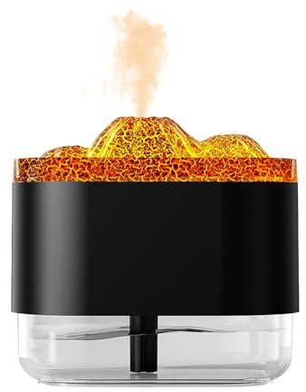 Desktop Humidifier,Desk Air Humidifier - Aroma Diffuser with LED Night Light, 300ml Mist Humidifier, Volcano Diffuser for Bedroom, Yoga