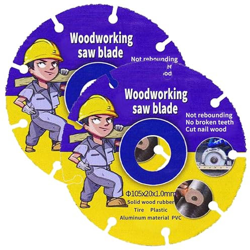 2 Pcs Sägeblatt für Winkelschleifer Trennscheibe Holz Winkelschleifer Flexscheibe 115 mm für Multi Wheel Trennscheibe Hartmetall Flexscheibe für Holz, Sperrholz, Gummi,Kunststoffe