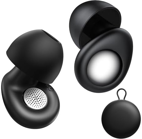 Bouchon D'oreille pour Dormir, Protection Auditive Douce et Réutilisable en Silicone Flexible, 45dB Noise Cancelling Earplugs Protection Auditive pour le Sommeil/la Concentration/les Concerts