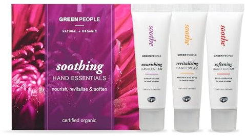 Green People Soothing Hand Essentials Set | Natural & Organic Hand Cream Gift Set for Women | Luxury Hand Cream Gift Set with Shea Butter for Dry Hands | Kind to Sensitive Skin | Cruelty Free & Vegan