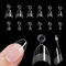 KOEMCY 600 Pièces Faux Ongles Capsules Français Court Demi-Couverture Faux Ongles 12 Tailles Tips Extension Capsules Ongles pour Femmes Faux Ongles Transparente pour Manucure Salon (C)