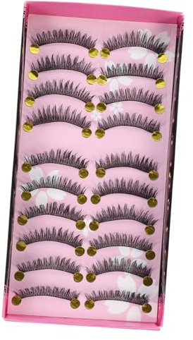 TOVINANNA 10paires De Faux Fibres Artificielles Pour Maquillage Éblouissant Faciles à Appliquer Et Réutilisables