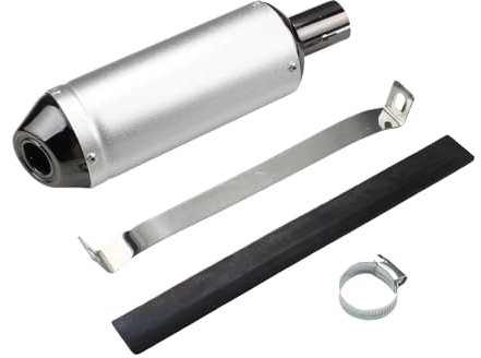 Silencieux d'échappement Silencieux D'échappement Universel 28 Mm pour Moto Tout-Terrain Pit Bike Quad Scooter Motocross 125-250 Cm³ Pot d échappement