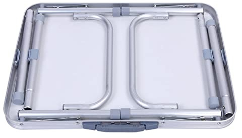 Keenso Klapptisch, tragbarer Schreibtischständer für Outdoor Camping | Robuster Aluminiumlegierungsrahmen, große Tischplatte, faltbares Design, praktischer Tragegriff
