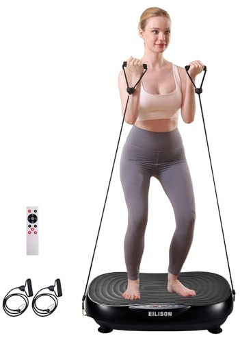 EILISON Glory Vibration Plate Exercise Machine - Lymphatic Drainage Whole Body Workout Vibration Platform 99 Adjustable Speeds Power Shaping Vibrating Plate, Weight Loss, 350 lbs