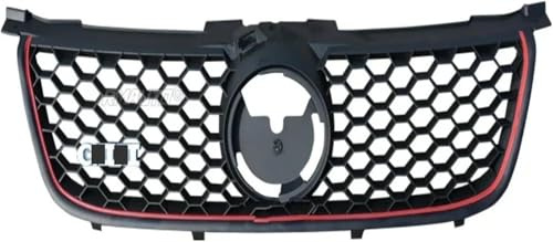 Nebelscheinwerfergitter für Autos Grill für VW Für BORA Für GLI 2006-2008 Carbon Fiber Front Bumper Grille(Black with Red)