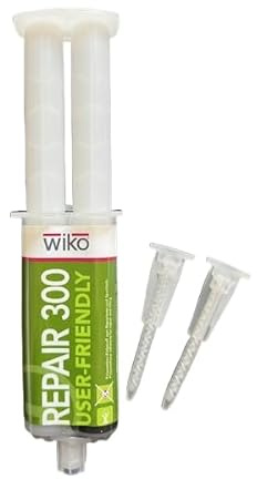2K REPAIR 300 Industriekleber Schwarz 25 ml – Kunststoffkleber & GFK Klebstoff – Kunststoffreparatur für Karosserie- & Fahrzeugbau – inkl. 2 Mixtüllen