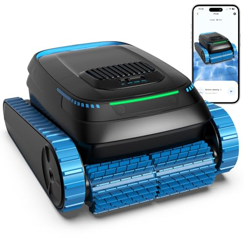 (2026 Neu) BOTLIFE Poolroboter Boden und Wand Wasserlinie Poolsauger Akku | PC20 Poolroboter Kabelloser, APP-Steuerung, 18927 LPH, Intelligenten Navigation, Poolreiniger für Aufstellpool bis 170m²