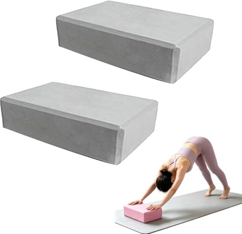 2 Stück Yoga-Blöcke aus Schaumstoff, Leichter EVA-Schaum Brick Yoga Pilates Blöcke, Eva-Yoga-Steine, Zum Dehnen, Verbessern der Kraft und der Flexibilität bei tiefen Bewegungen