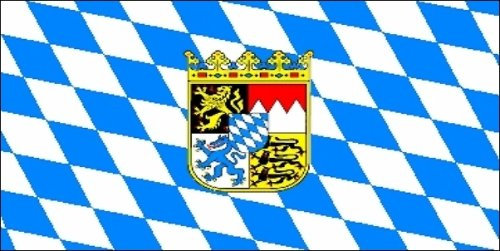 Fahne Flagge Bayern mit Wappen 90 cm x 150 cm