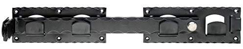 Alberts 323011 Doppeltorüberwurf | in den Ausführungen glatt oder gehämmert | schwarz | 423 x 70 mm