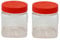 Sunpet J0400SQ Small Plastic Food Storage Canisters, Red, 400ml, Pack of 2