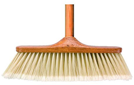 Elliott 29 cm Synthetic Fibre Wood Effect Soft Bristle Broom Head with 1.2 m Handle - Ideal for Indoor use at Home