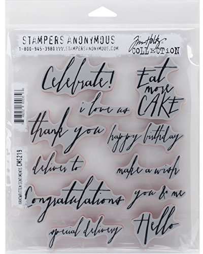 Stampers Anonymous_AGW Cling Handwritten Sentiments Mounted Stamp