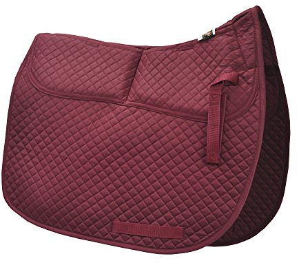 ECP Equine Comfort Products Konturierte Korrektur Dressur-Schabracke mit verstellbaren Memory Foam Shims, gestepptes Polycotton-Design, Druckentlastung für Pferde mit Swayback oder Muskelverlust