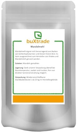 5 x 1 kg Mandelmehl | weißes Mandelmehl | fein gemahlen | Mandeln | Mehl | Buxtrade | 5 kg