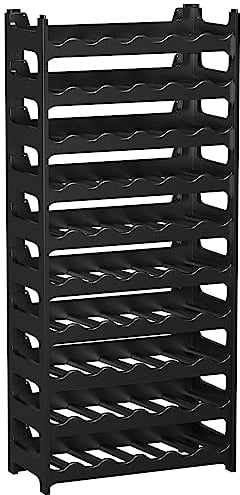 ARTECSIS Cantinetta Portabottiglie in Plastica Modulare 60 Bottiglie Nero