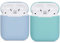 kompatibles Airpods Hülle,Watruer 2er-Pack Ultra-dünnes, weiches Silikon, stoßfestes, rutschfestes Zubehör Zubehör Hülle für Apple Airpods 2 & 1-Ladekoffer - Hellblau + Grün