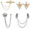 PPX 4 Stück Pullover-Clip Kragen Strickjacke Cardigan Schal Metallclip blusen Clips Pullovers metallclips Silber Jacke für brosche Schmuck zirkonia ohne Nadel mit Free Box (Set 1)